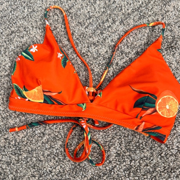 Zaful Orange Blossom Print Bikini Set - Picture 4 of 12